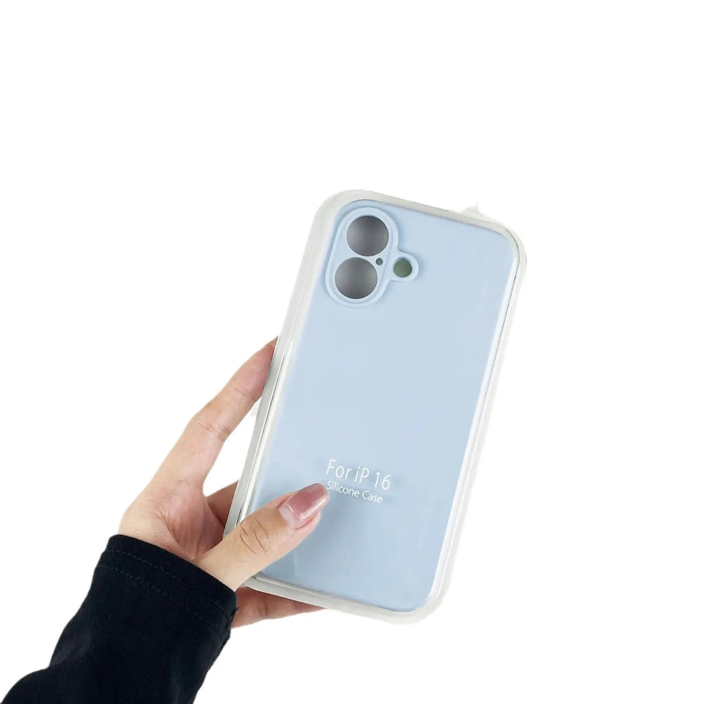 Solid colour liquid silicone phone case for Apple iPhone with anti-drop protection