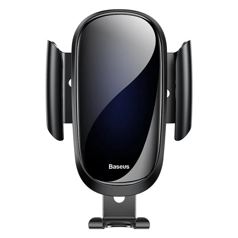 Universal car bracket smartphone holder with adjustable clamp and 360-degree rotation in black, blue, or silvery colours