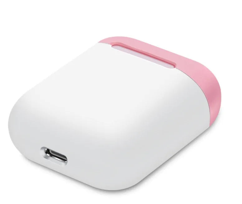 Silicone protective case for Apple AirPods charging box in split design with multiple colour options