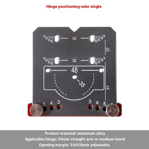 35mm hinge punch locator tool with adjustable margin settings for cabinet installation