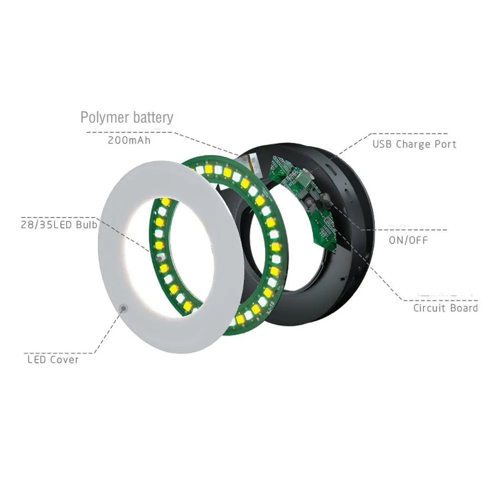 LED selfie ring light for mobile phones with USB charging cable