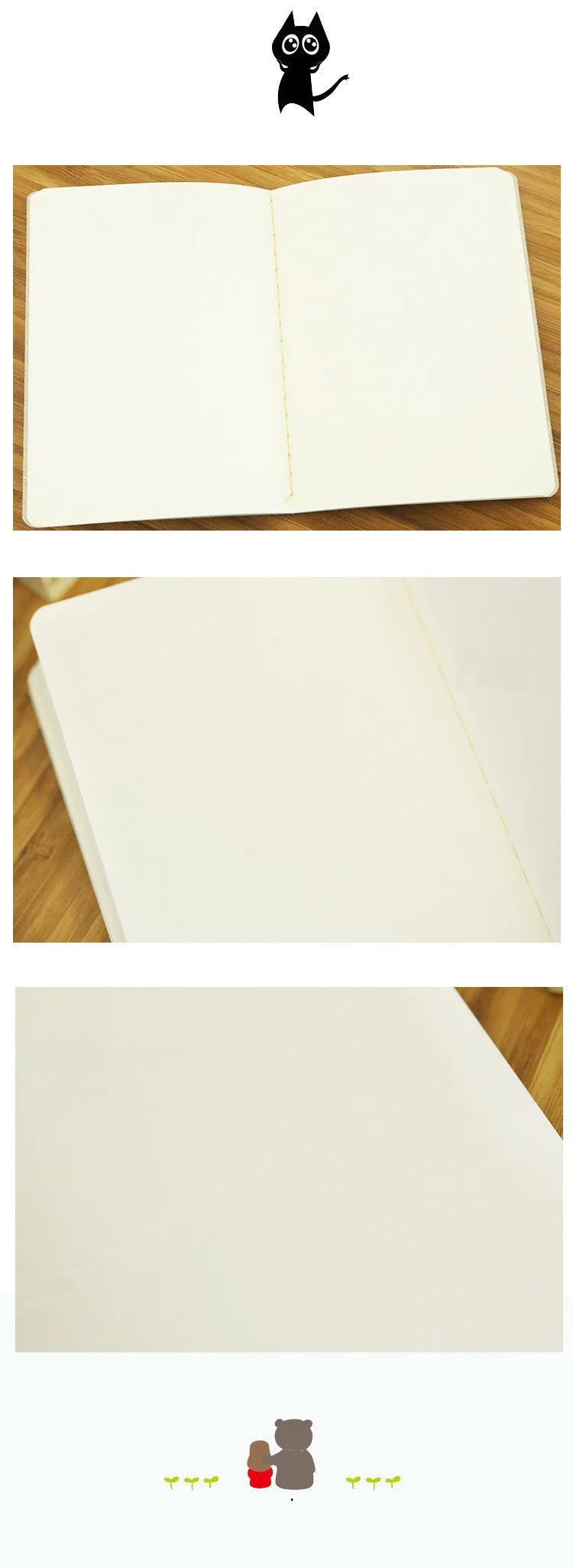 Retro plain graffiti book with blank pages, shown with a black paper cover.