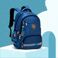 Sesame Baby children's school bag in black, green, and royal blue made from high density nylon