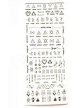 Geometric DIY art nail polish stickers in colour DC306, self-adhesive nail wraps for creative manicure