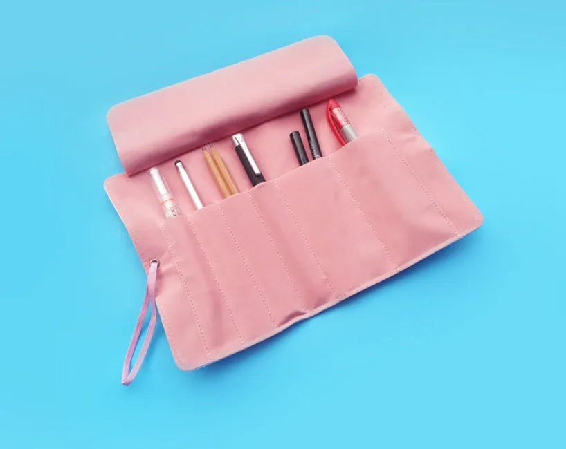 BT21 full colour printed canvas pencil case measuring 19.5x29cm for school stationery storage