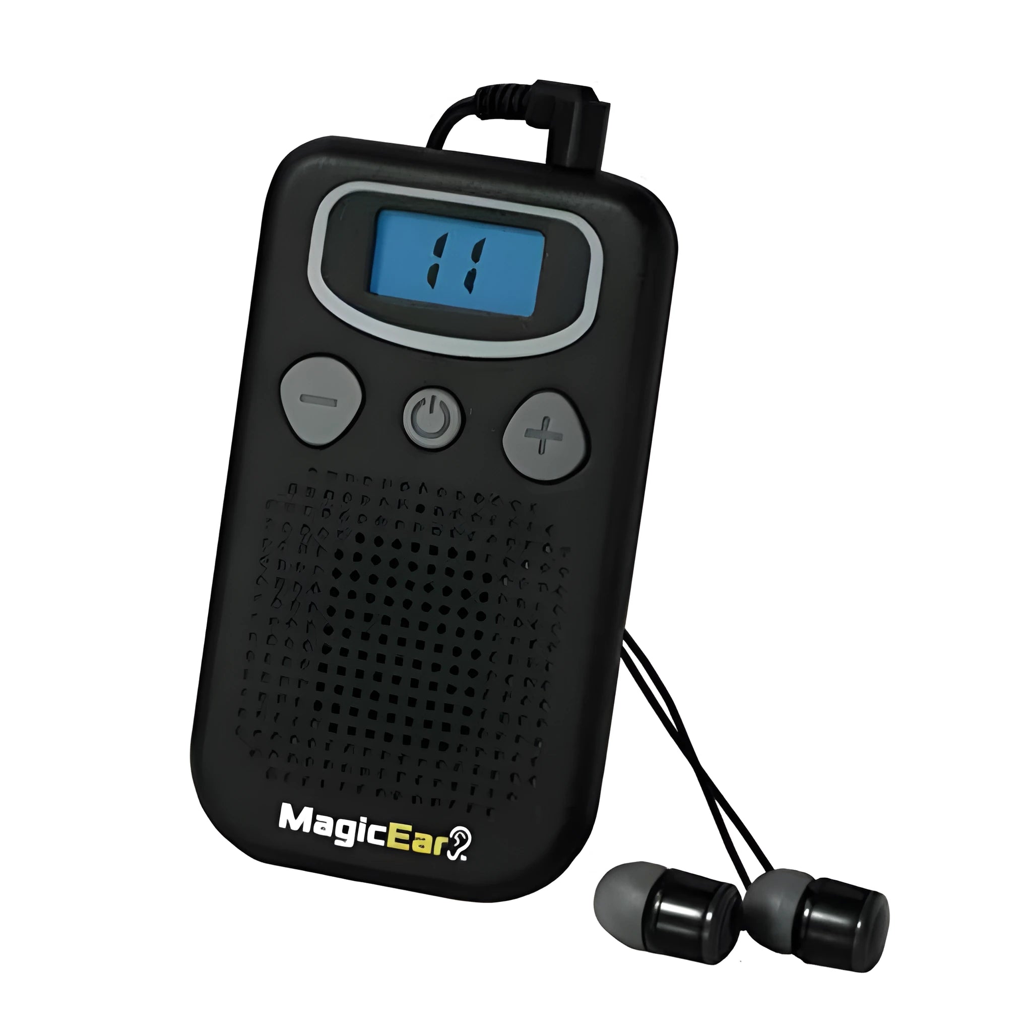Digital display personal hearing amplifier with brilliant colour ABS plastic construction