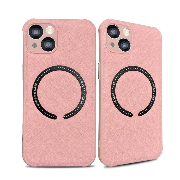 Magnetic TPU phone case for iPhone 14 with MagSafe, back cover in solid black colour