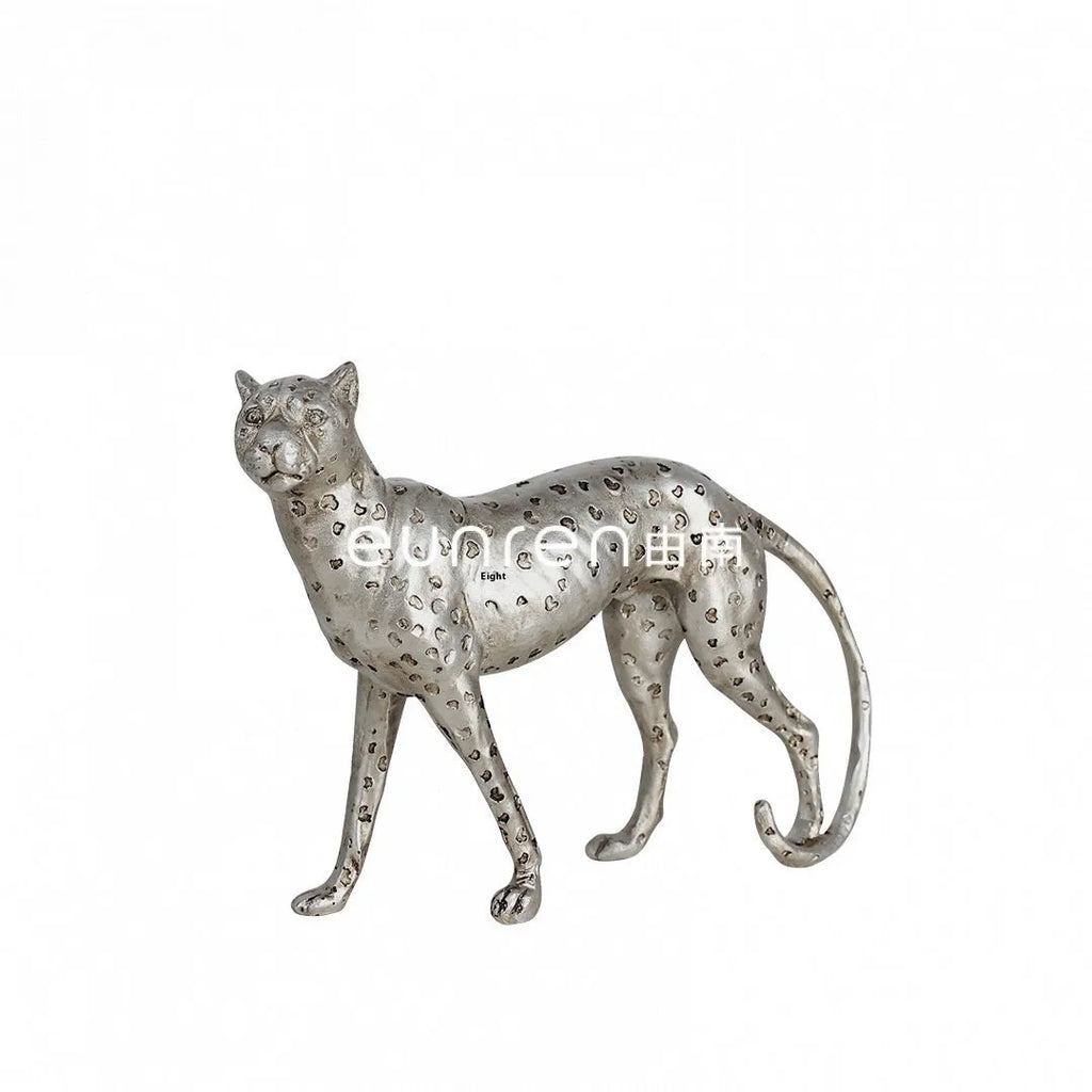 Resin leopard ornament in American Leopard design - small size, large size, and walking posture options