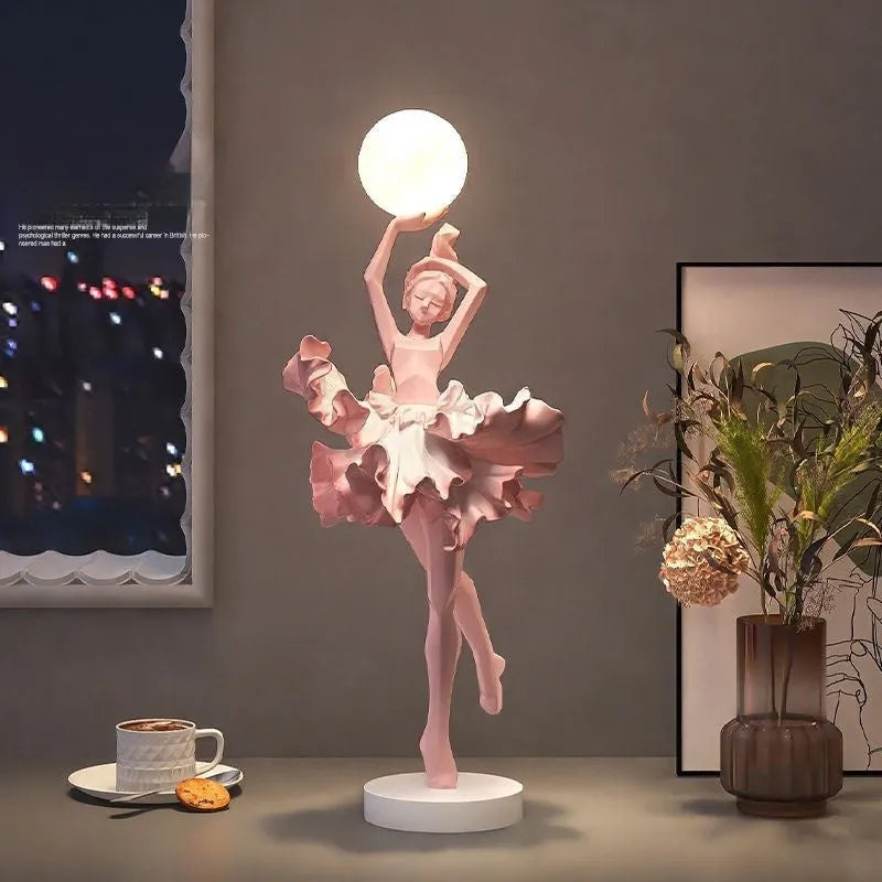 Small modern night lamp ornament in resin with USB cable