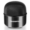 Black waterproof portable mini Bluetooth speaker with button controls
