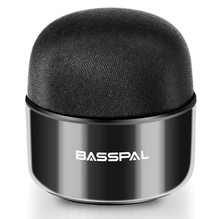 Black waterproof portable mini Bluetooth speaker with button controls