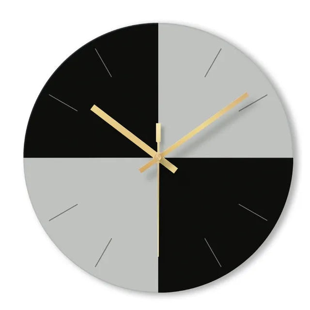 Transparent tempered glass wall clock with minimalist design showing silent movement and 29.5cm diameter