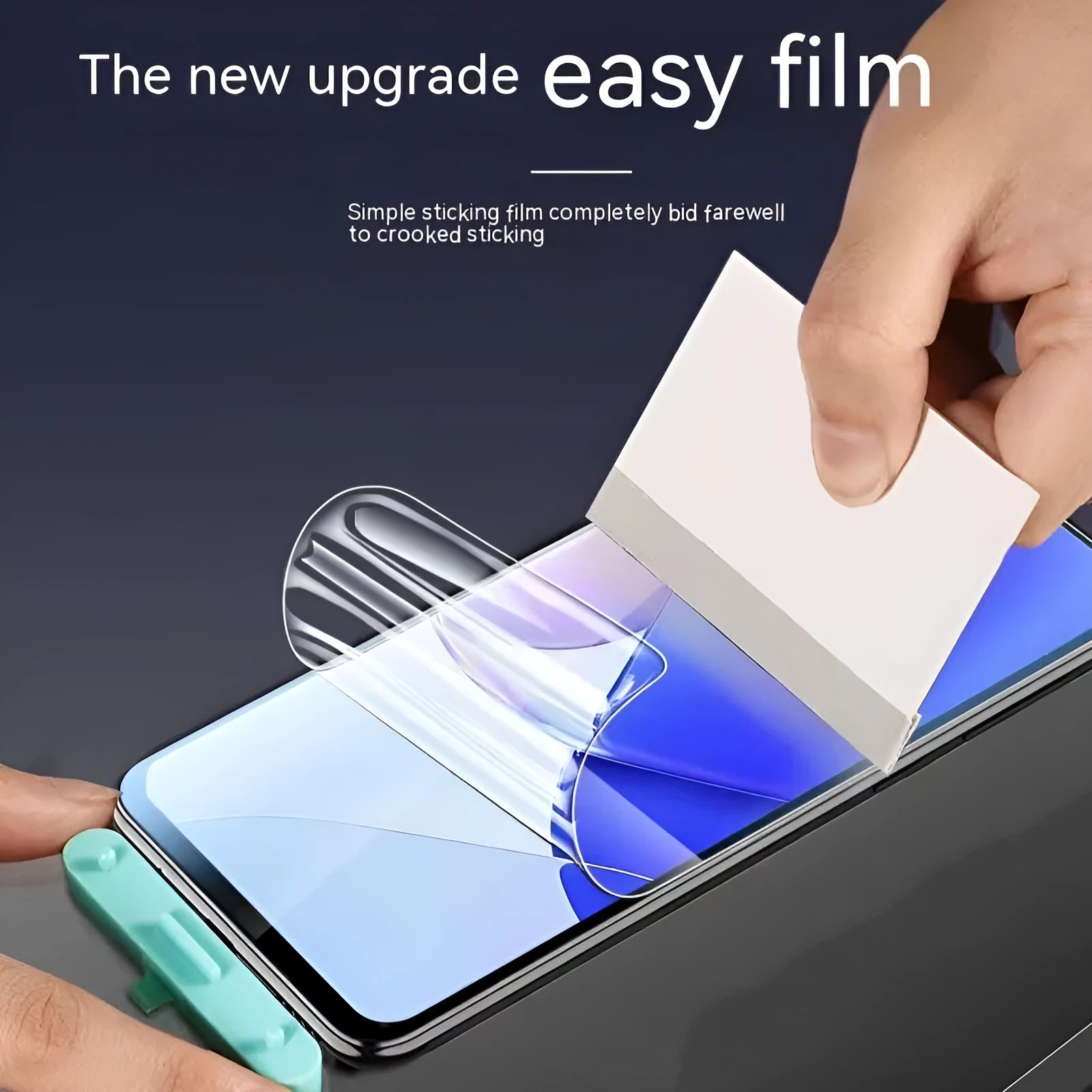 Liquid Nano TPU screen protector for Samsung Galaxy phones showing HD, frosted, and blue light variants