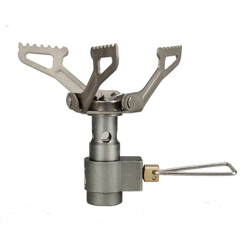 Portable propane camping stove with single burner for outdoor cooking