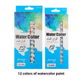 12-colour pigment paints set with tubes for multiple painting techniques