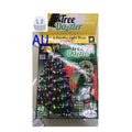 64 LED Christmas tree light string stretched out showing its 1.8 metre length and button control for dimming and colours.