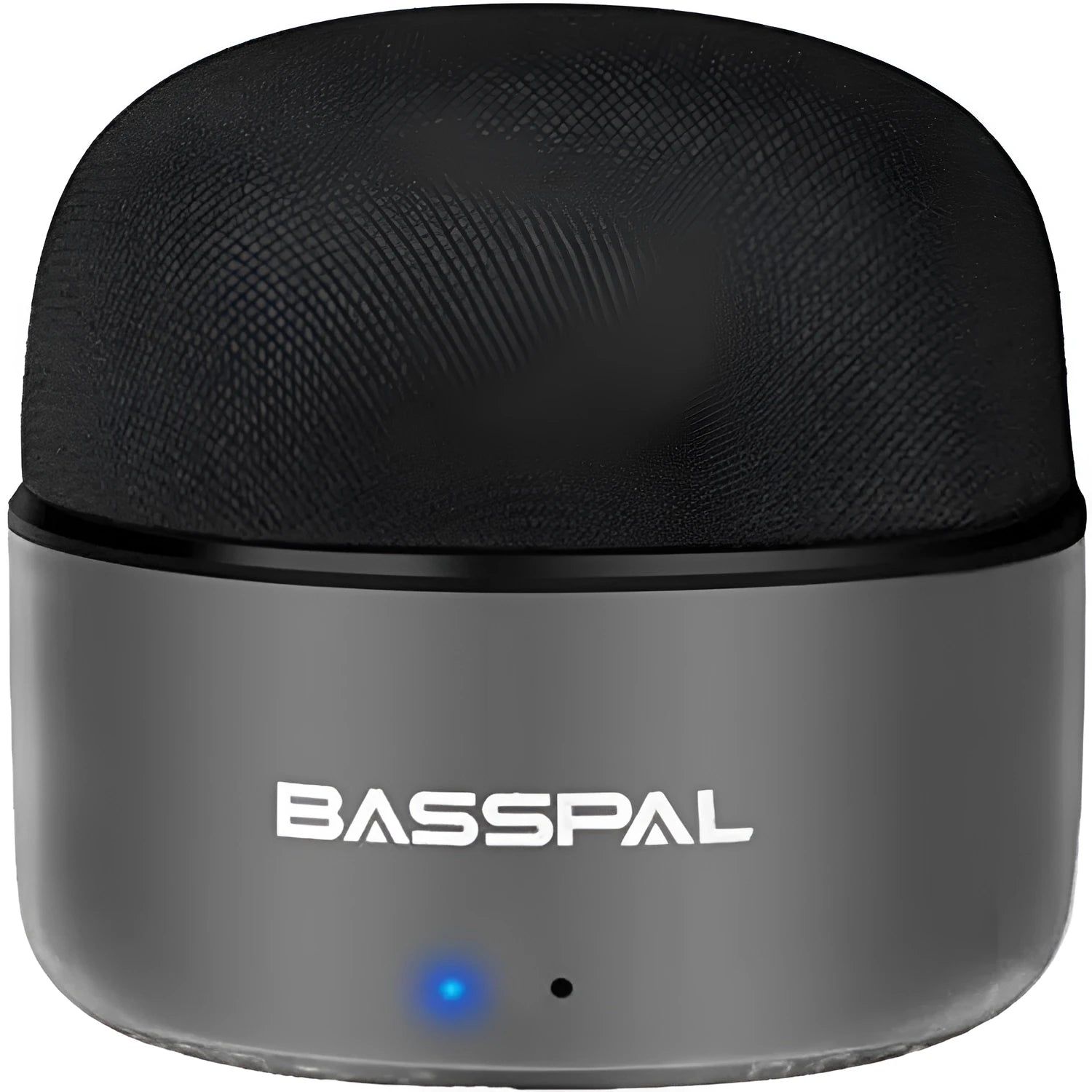 Black waterproof portable mini Bluetooth speaker with button controls