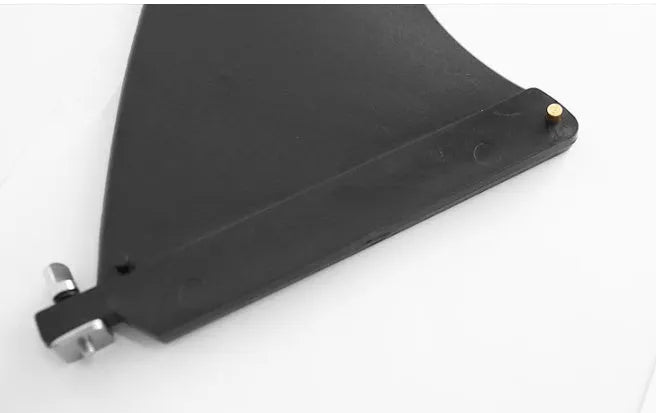 SUP paddle with removable large fish fins, plastic construction, approximately 175g weight
