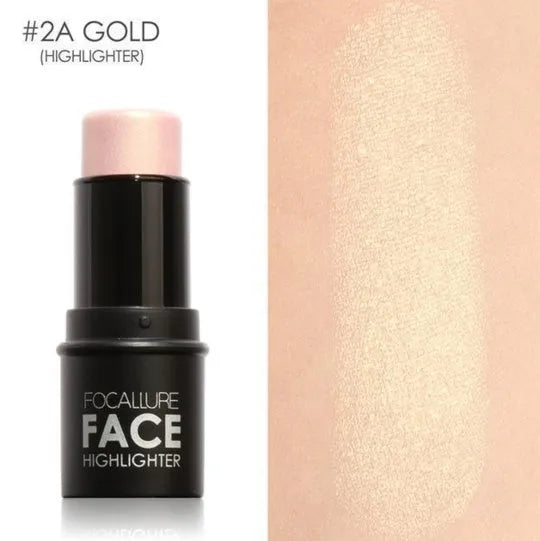 Four-shade face contour highlighter palette with colours A, B, C, D for cheekbone highlighting