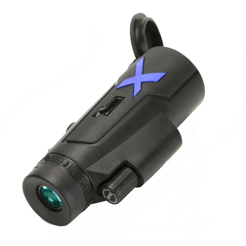 Black 20x50 monocular telescope with 12x magnification for outdoor observation