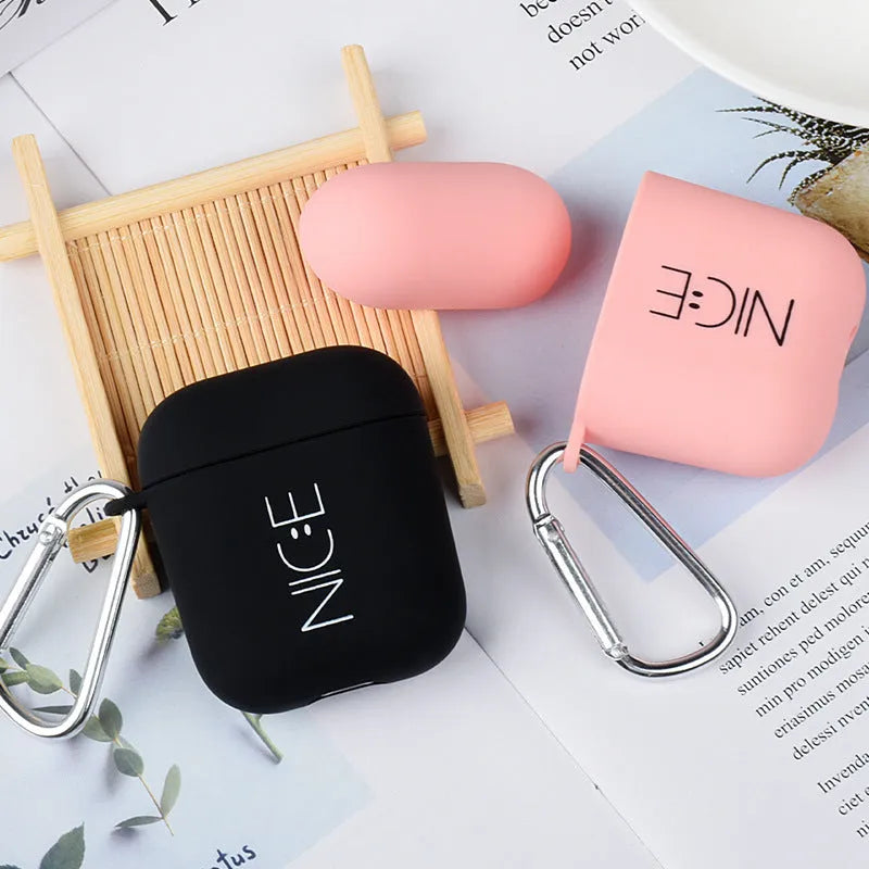 Apple-compatible AirPods earphone covers in PC material with decorative back styles