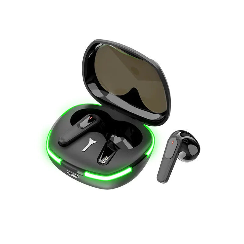 Black Pro60 wireless Bluetooth headphones with charging cabin for outdoor activities