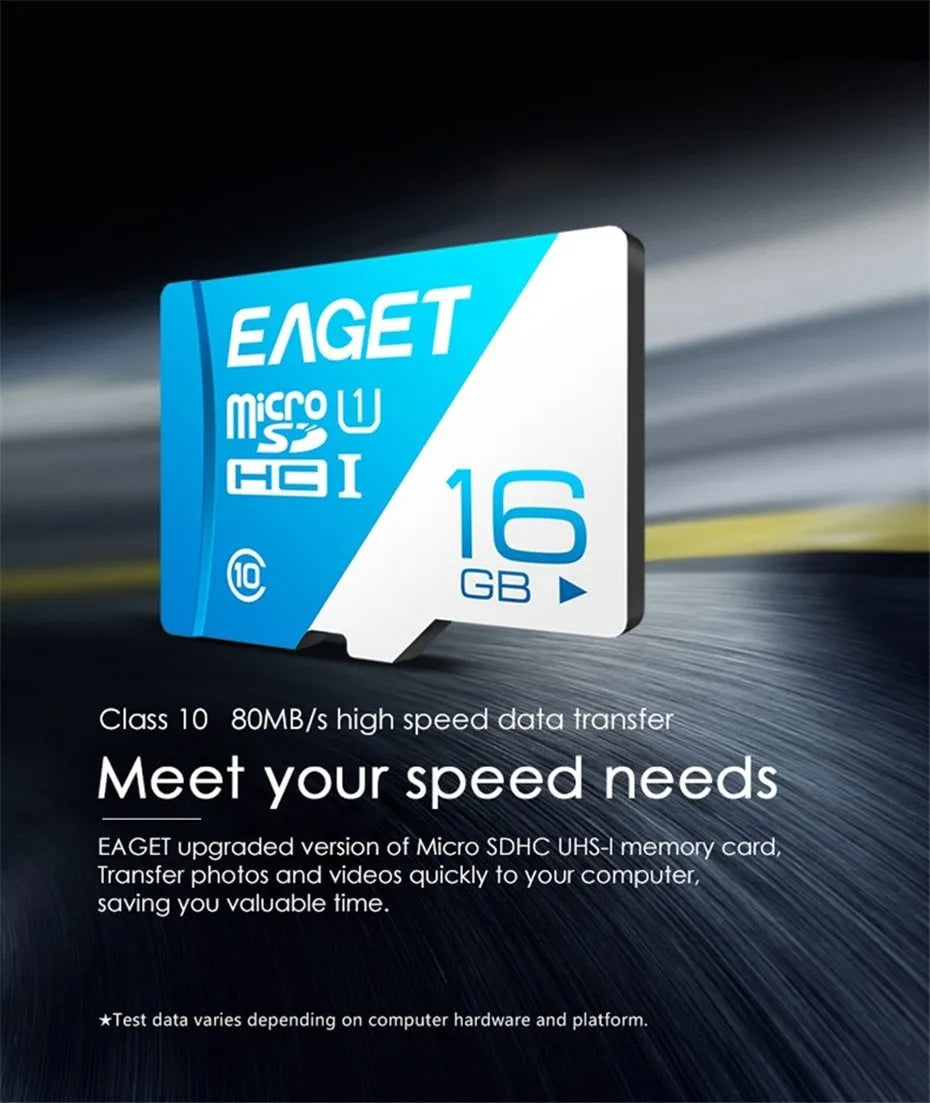 EAGET T1 Micro SD Card 64GB Class10 UHS-I memory card for smartphone and camera