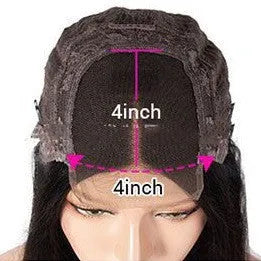 A woman wearing a star fashion style human hair lace front wig with a 4x4 lace hairline.