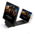 Black radiation-proof 3D mobile phone screen amplifier stand holding a smartphone