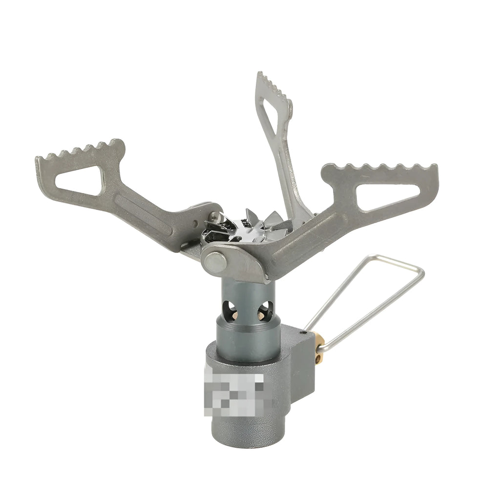 Portable propane camping stove with single burner for outdoor cooking