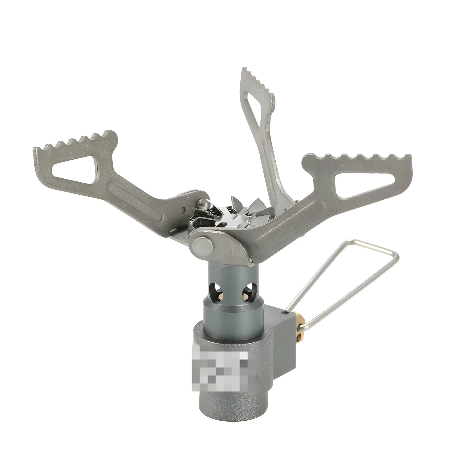 Portable propane camping stove with single burner for outdoor cooking