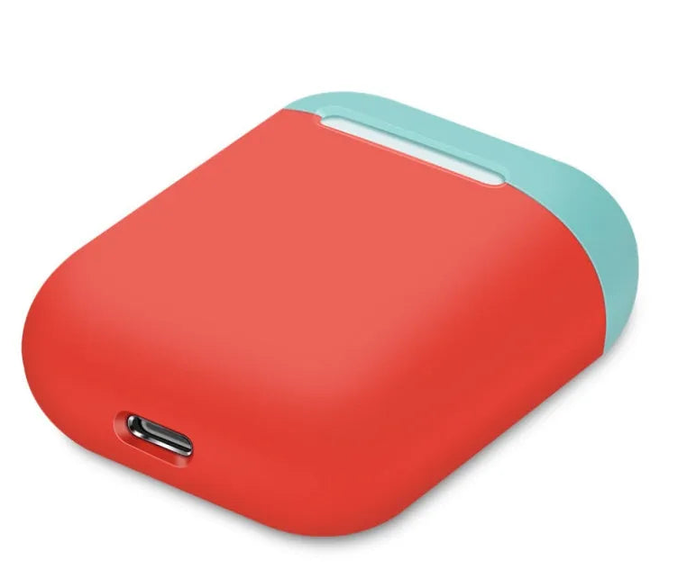 Silicone protective case for Apple AirPods charging box in split design with multiple colour options