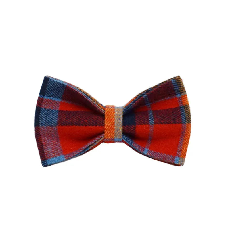 Four-piece dog collar set with bow tie and vest in gentleman style