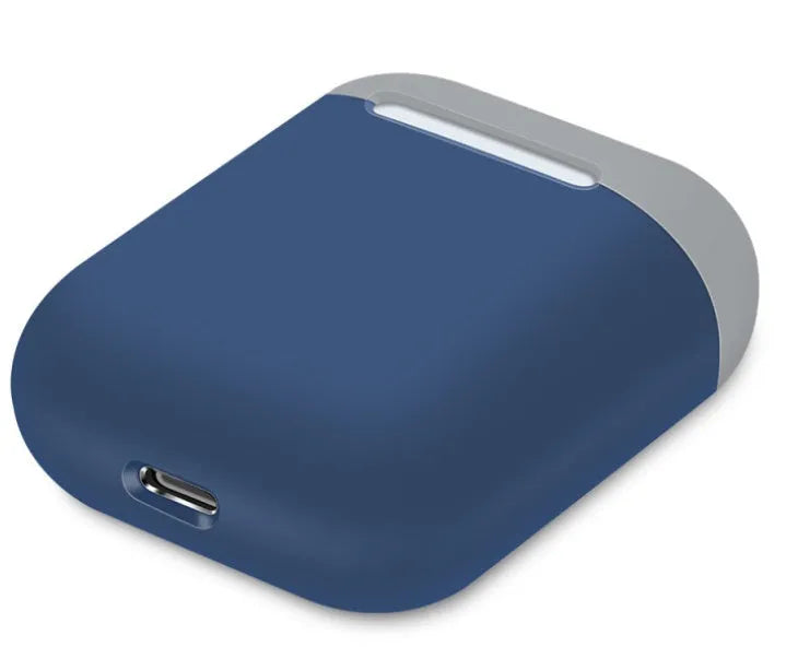 Silicone protective case for Apple AirPods charging box in split design with multiple colour options