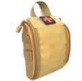 Tactical medical kit open showing first aid supplies for outdoor activities