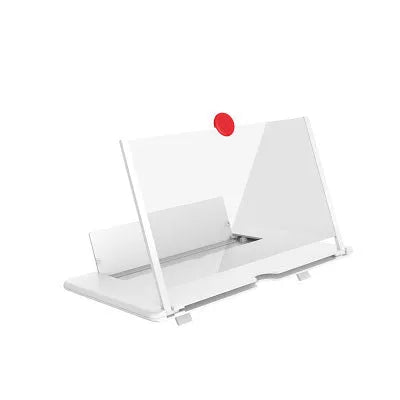 12-inch wooden screen amplifier folding bracket showing log and acrylic construction