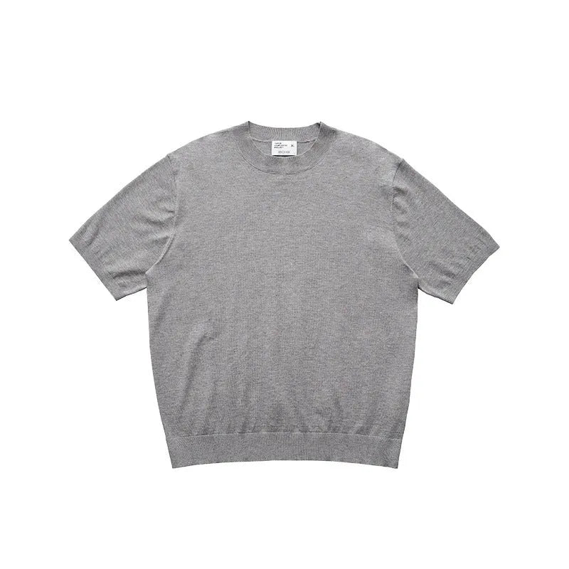 Velvet short-sleeved t-shirt in black, milky white or grey made from French Australian Velvet