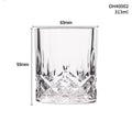 Thick bottom crystal whiskey shot glass in amber colour with 301-400ml capacity