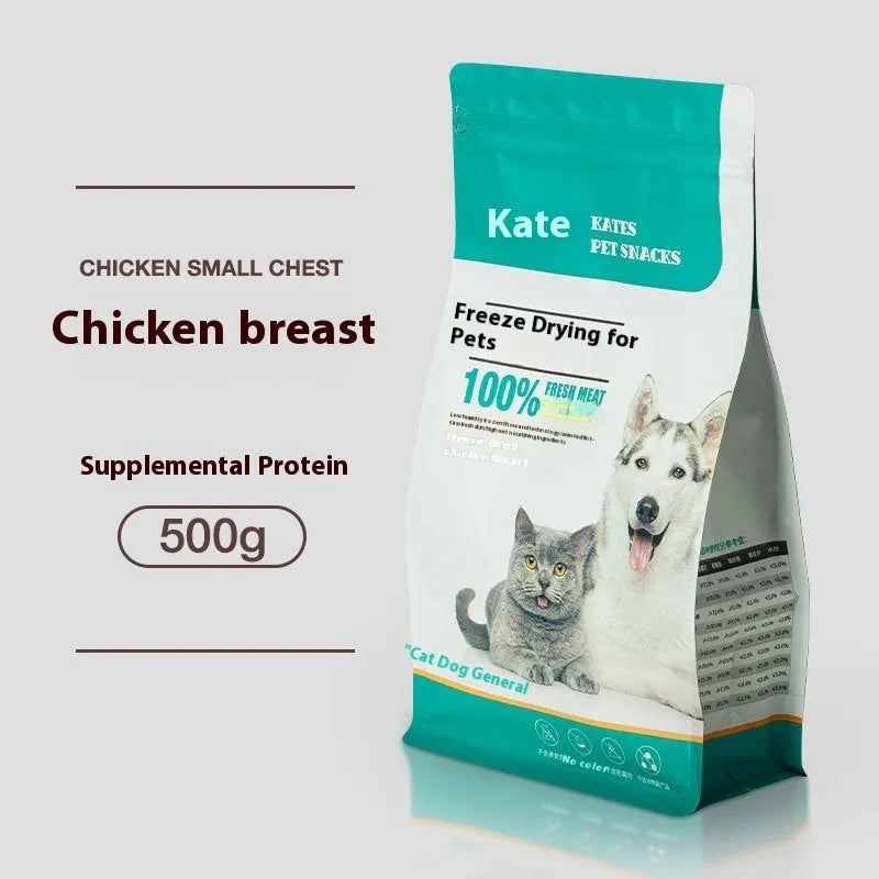500g bag or can of high-grade chicken freeze-dried nuggets cat treats