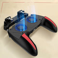 H10 mobile game controller for smartphones, showing touch screen and available in plug-in, 2500mAh, and 5000mAh models.
