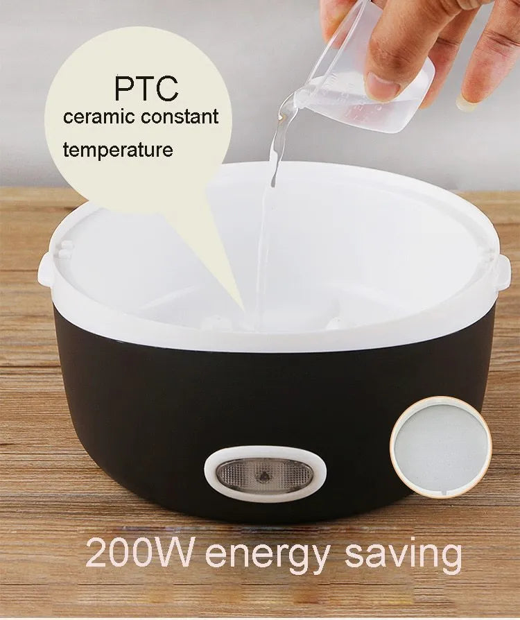USB-powered electric lunch box food warmer with 2L or 1L capacity options