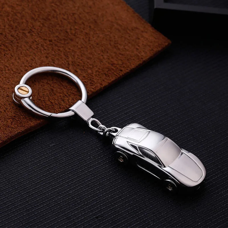 Korean cute heart-shaped metal keychain pendant in multiple colour options on a key ring.