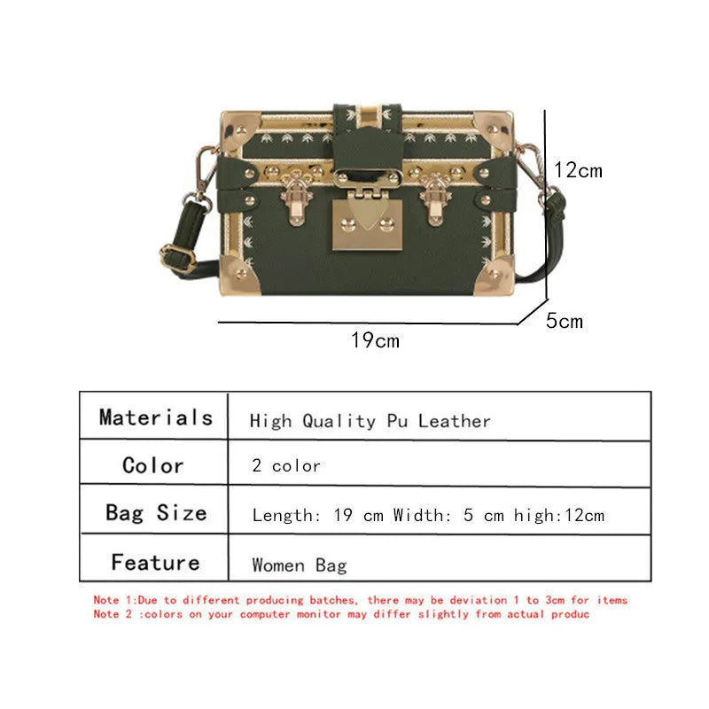 Hard PU leather women's shoulder bag with flap design and crossbody strap in black or green