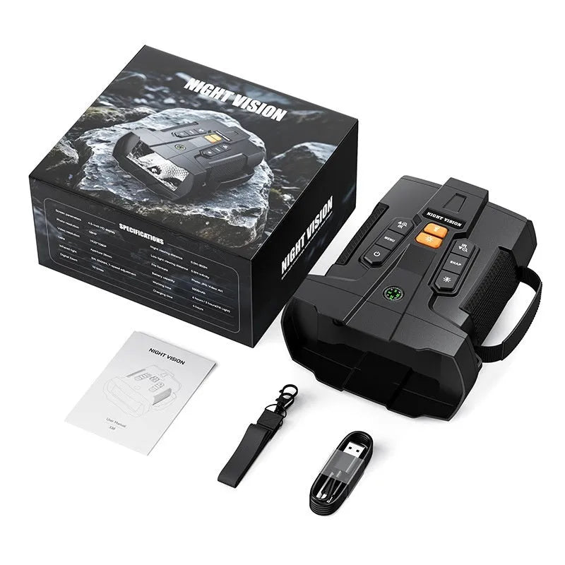 Night vision device with 4.5 inch screen telescopic lens and 32GB memory card outdoor use