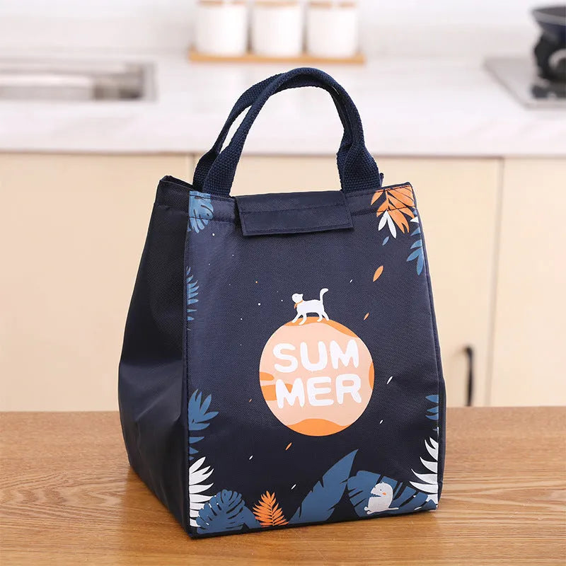 Insulated lunch bag with thermal insulation in Oxford cloth with multiple design options