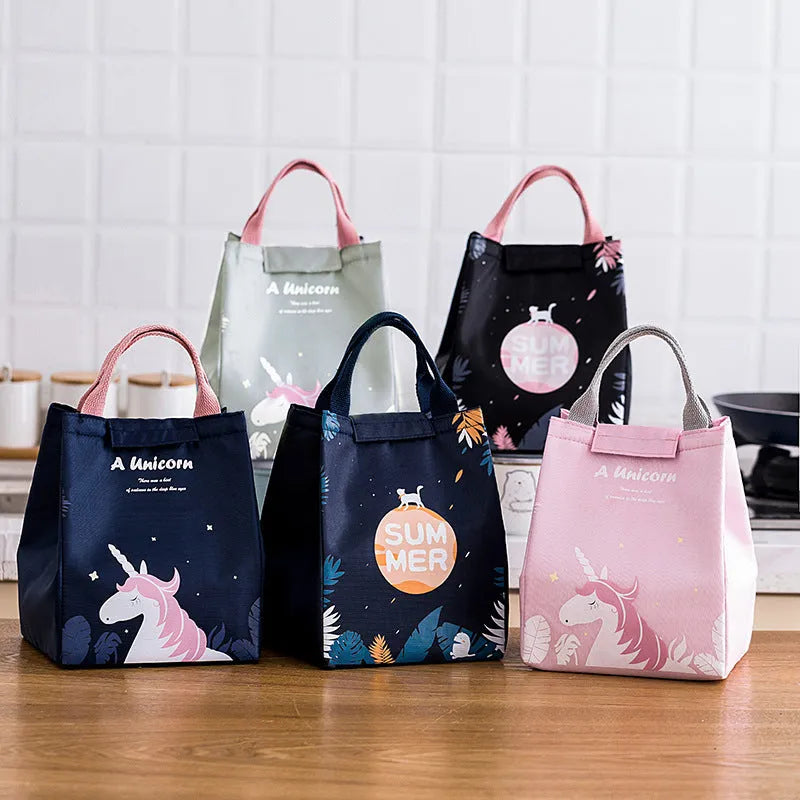 Insulated lunch bag with thermal insulation in Oxford cloth with multiple design options