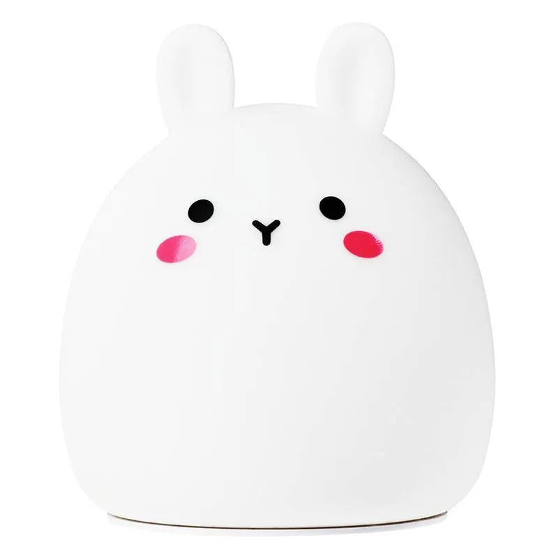 Cute rabbit-shaped silicone night light with LED illumination and colour change functionality