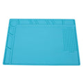 Blue silicone watch repair anti-skid mat for non-slip work surface during watch maintenance