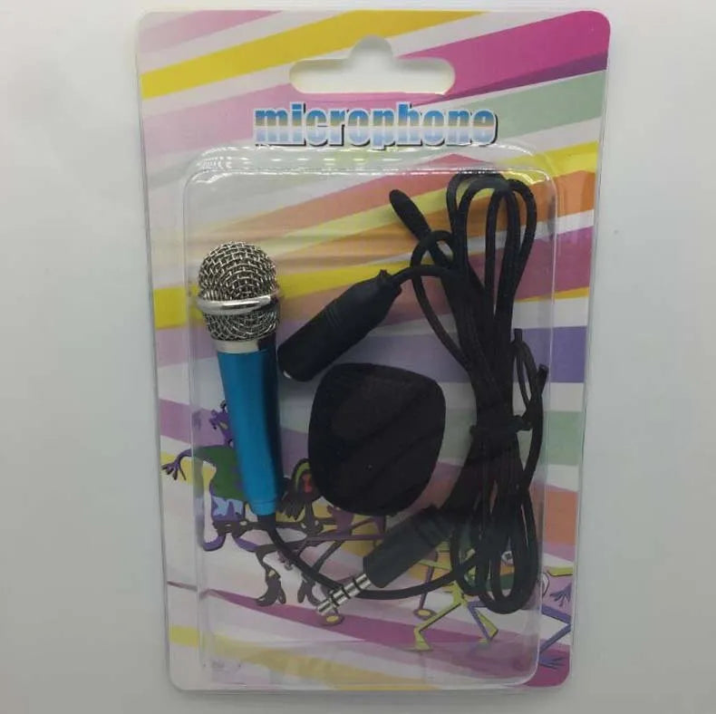 T3 wired condenser microphone for Android phones in blue, gold, red, and silver colour options