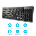 White rechargeable Bluetooth keyboard for iPad tablet and mobile phone